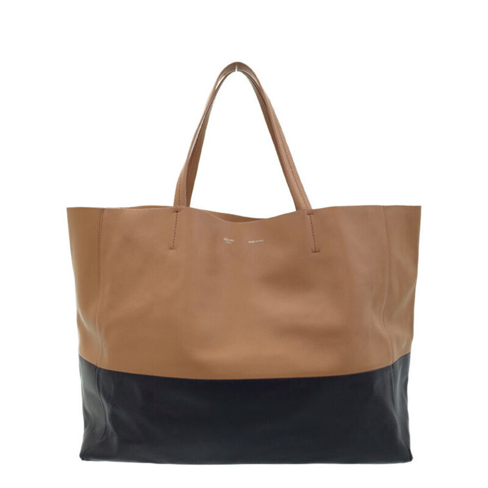Celine Logo Two Tone Horizontal Cabas Tote Bag